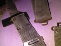 Широк колан 140смх55мм промазан плат военен ловен с кобур и калъвче пълнител-нож естестевна кожа, снимка 7