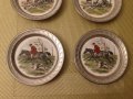 Нови! Старинни немски чинии ловна тематика рисуван порцелан и калай, чиния чинийки, снимка 9