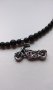 Мъжки комплект колие и гривна с оникс и мотор от стомана. Бижута Луди гъби., снимка 3