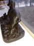 Прекрасна статуетка фигура на ловно куче от чугун, снимка 5