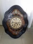 Прекрасен антикварен стенен часовник с интарзии от седеф, снимка 2