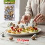 6436 Парти клечки за хапки Брокатени яйца, 36 броя, снимка 1