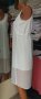 Дълга бяла рокля - тюл с подплата, снимка 2