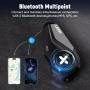 НОВ LEXIN G1 водоустойчиви bluetooth / безжични слушалки за каска, мотоциклет, 2 типа микрофони, снимка 4