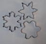 3 вида Снежинка Снежинки метална форма резец за сладки бисквитки фондан украса, снимка 2