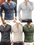 Нова модна мъжка тениска с дълги ръкави, 5цвята - 023, снимка 1 - Тениски - 40850808