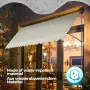 Тента Jago® със скоба - 350x80 см, регулируема по височина, манивела, водоотблъскваща, UV защита, снимка 5