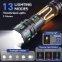 Фенерче LED Супер ярко, акумулаторно фенерче с къмпинг светлина, мащабиране, 13 режима, снимка 3