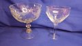 Два вида стъклени чаши по 3 бр за шампанско или мелби, вино, снимка 9