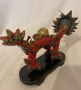 Китайски античен червен метален дракон, снимка 9
