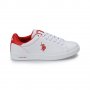 ПРОМО 🍊 U.S. POLO® 🍊 Дамски кожени спортни обувки WHITE & RED № 38 нови с кутия, снимка 2