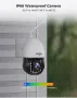 Безжична охранителна камера Hiseeu 30X оптично увеличение 3MP PTZ 250 фута HD цветно нощно ви, снимка 5
