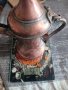 Меден арабски или османски ибрик с масивна месингова дръжка и топ, снимка 9
