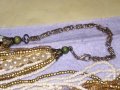 ВЕЛИКОЛЕПНА МЪНИСТЕНА ОГЪРЛИЦА ХИЛЯДИ РЪЧНО НИЗАНИ ЗВЕНА МЪНИСТА РЕТРО НАКИТ БИЖУ 34663, снимка 5