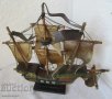 лодка стар кръстоносен кораб яхта платна макет дърво, снимка 2
