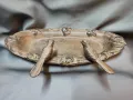 Масивен рядък чугунен съд с птици, снимка 8