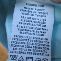 Памучна блуза Tommy Hilfiger бледо синя, снимка 4 - Блузи с дълъг ръкав и пуловери - 27022739