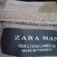 памучна зимна тениска ZARA камуфлаж маскировачна, снимка 3 - Тениски - 35095597