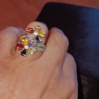 пръстен с камъни, снимка 1 - Бижутерийни комплекти - 44012760