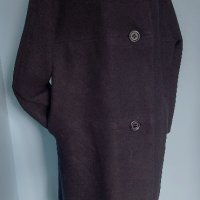 Винтидж палто от естествени материали / яка от черна лисица и вълна , снимка 4 - Палта, манта - 43800343