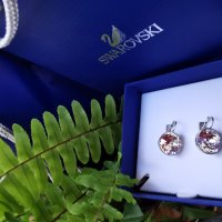 Оригинални обеци  Сваровски в кутия  Swarovski, снимка 2 - Обеци - 35453746