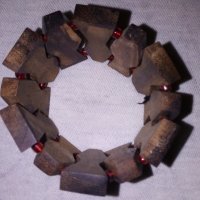 Стара дървена гривна, снимка 5 - Антикварни и старинни предмети - 40486393