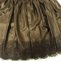 Къса кожена пола с коприна и дантела, супер модерна и луксозна, ластичен колан на кръста, богато раз, снимка 9 - Поли - 37446431