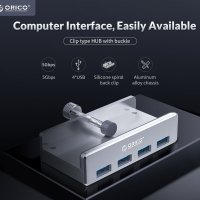 Orico хъб USB 3.0 HUB Clip Type 4 port - Aluminum - MH4PU-SV, снимка 6 - Други - 43062223