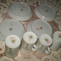 Стар Български порцелан комплект от 4 чаши за кафе, снимка 6 - Други ценни предмети - 39147202