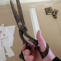 Ретро, голяма, стара ножица, снимка 4 - Антикварни и старинни предмети - 40380732