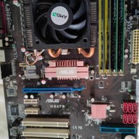 Дъно Asus M3A78 AM2/+/AM3 с процесор Athlon 5200+ и 8ГБ RAM, снимка 1 - Дънни платки - 43270225