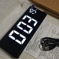 будилник десктоп LED часовник аларма дата температура таймер час време, снимка 1 - Други - 43241203