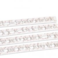 4 шаблона резци текстурни релси Ръкописна азбука букви пластмасови КИРИЛИЦА украса торта, снимка 2 - Други - 19763086