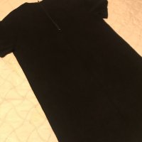Ежедневна черна рокля от плътен еластичен план - Л-ХЛ, снимка 5 - Рокли - 43462037