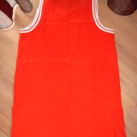 CALVIN KLEIN DOUBLE LAYER A-LINE DRESS – нова рокля оранжево-червена, снимка 6 - Рокли - 33182046