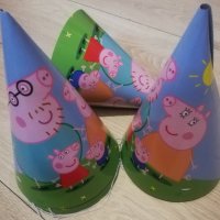 Пепа Пиг peppa pig pepa картонена Голяма Малка парти шапки шапка рожден ден, снимка 2 - Други - 22732401