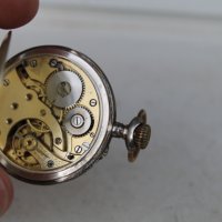 Джобен сребърен Швейцарски часовник 49 мм, снимка 8 - Колекции - 39376314