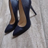 Официални обувки тъмно сини, снимка 1 - Дамски елегантни обувки - 38413572