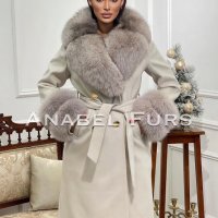 Луксозни дамски палта от естествен косъм и кашмир, снимка 9 - Палта, манта - 39542109