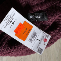 Винен Пуловер Reserved L, снимка 3 - Блузи с дълъг ръкав и пуловери - 44863028