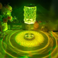 ✨ LED RGB сензорна настолна кристална лампа, снимка 2 - Лед осветление - 42978716
