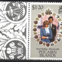 Чисти марки Сватбата на Принц Чарлз и Даяна 1981 от Питкерн , снимка 1 - Филателия - 37945711