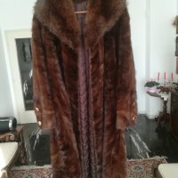 Ново кожено палто от цели норки, размер 44 -46: дължина 110см., снимка 2 - Палта, манта - 43895365
