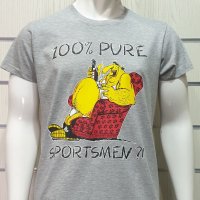 Нова мъжка тениска с трансферен печат 100% PURE SPORTSMEN, снимка 6 - Тениски - 34585133