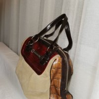 Естествена Кожа  чанта  марка Sisley, снимка 1 - Чанти - 32251920