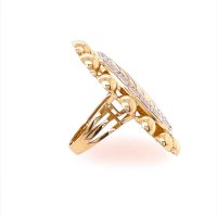 Златен дамски пръстен 5,13гр. размер:55 14кр. проба:585 модел:21154-1, снимка 2 - Пръстени - 43430598