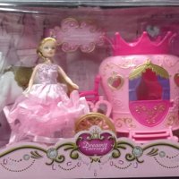 Принцеса с каляска и конче, снимка 1 - Кукли - 43091398