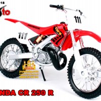 HONDA CR250R 1:18 Maisto - мащабен модел мотоциклет, снимка 2 - Коли, камиони, мотори, писти - 38781243