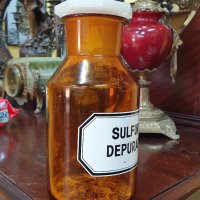 Антикварно немско аптекарско шише 1 литър , снимка 2 - Антикварни и старинни предмети - 39396404