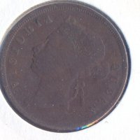 Стрейтс сетлементс 1 цент 1889 година, снимка 2 - Нумизматика и бонистика - 38668027